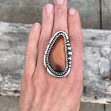 Large Bruneau Jasper Ring or Pendant- Sterling Silver and Rare Bruneau Picture Jasper- Finished to Size