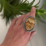 Outback Ring- Large Sterling Silver and Picture Jasper Statement Ring or Pendant- Finished to Size