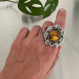 Ornate Amber Overlay Ring or Pendant- Sterling Silver and Mayan Amber- Finished to Size