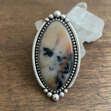 Large Agate Ring- Sterling Silver and Paiute Agate- Finished to Size