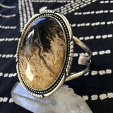 Huge Petrified Palm Root Cuff- Sterling Silver and Indonesian Palm Root Statement Cuff