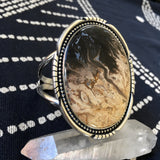 Huge Petrified Palm Root Cuff- Sterling Silver and Indonesian Palm Root Statement Cuff