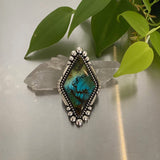 The Paradise Found Ring- Bamboo Mountain Turquoise and Sterling Silver- Finished to Size or as a Pendant