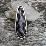 Large Purple Passion Agate Talon Ring or Pendant- Sterling Silver and Agate- Finished to Size