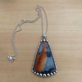 Large Maligano Jasper and Sterling Silver Necklace