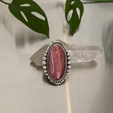 Huge Rhodochrosite Bubble Ring or Pendant- Sterling Silver and Rhodochrosite- Finished to Size
