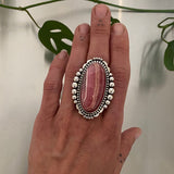 Huge Rhodochrosite Bubble Ring or Pendant- Sterling Silver and Rhodochrosite- Finished to Size
