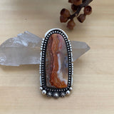 Huge Agate Portal Ring or Pendant- Sterling Silver and Rosetta Lace Agate- Finished to Size