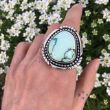 Chunky Variscite Statement Ring or Pendant- Sterling Silver and Prince Variscite- Finished to Size