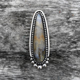 Huge Prudent Man Agate Talon Ring or Pendant- Sterling Silver and Idaho Agate- Finished to Size