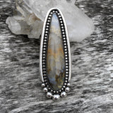 Huge Prudent Man Agate Talon Ring or Pendant- Sterling Silver and Idaho Agate- Finished to Size