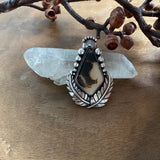 Large Montana Agate Empress Ring or Pendant- Sterling Silver - Finished to Size
