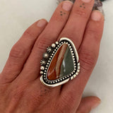 Large Picture Jasper Celestial Ring or Pendant- Sterling Silver and Landscape Jasper- Finished to Size