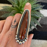 Huge Laguna Agate Talon Ring or Pendant- Sterling Silver and Lace Agate- Finished to Size