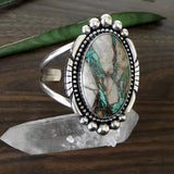 Huge Royston Ribbon Cuff- Sterling Silver and Royston Ribbon Turquoise Statement Cuff