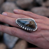 Rocky Mountain High Ring- Large Sterling Silver and Picture Jasper Statement Ring or Pendant- Finished to Size