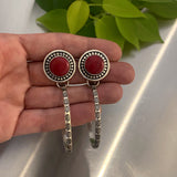 Rosarita and Sterling Silver Hoop Earrings- Post Earrings for Pierced Ears
