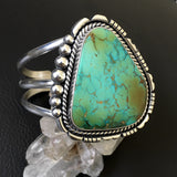 Huge Royston Turquoise Cuff Bracelet- Sterling Silver and Royston Turquoise Statement Cuff