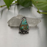 Large Turquoise Celestial Ring or Pendant- Sterling Silver and Royston Turquoise- Finished to Size