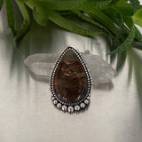 Rugged Peaks Ring- Huge Sterling Silver and Deschutes Jasper Statement Ring or Pendant- Finished to Size