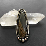 Large Cripple Creek Jasper Talon Ring or Pendant- Sterling Silver and Picture Jasper- Finished to Size