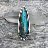 Large Shattuckite Talon Ring or Pendant- Sterling Silver and Natural Shattuckite- Finished to Size