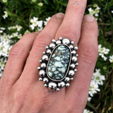 Chunky Variscite Super Bubble Ring or Pendant- Sterling Silver and Posiedon Variscite- Finished to Size