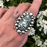 Chunky Variscite Super Bubble Ring or Pendant- Sterling Silver and Posiedon Variscite- Finished to Size