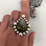 Chunky Picture Jasper Bubble Ring or Pendant- Sterling Silver and Landscape Jasper- Finished to Size