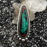 Large Sonora Sunrise Talon Ring or Pendant- Sterling Silver with Chrysocolla and Cuprite- Finished to Size