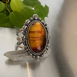 The Sundown Cuff- Mayan Amber and Sterling Silver Bracelet- Size S/M