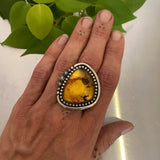 The Sunlit Ring or Pendant- Mayan Amber and Sterling Silver - Finished to Size or as a Pendant