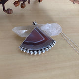 Large Agate Bubble Necklace- Sterling Silver and Swazi Agate- Chain Included
