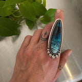 The Oceanic Ring- Shattuckite and Sterling Silver- Finished to Size or as a Pendant