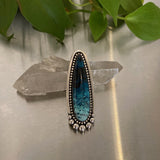 The Oceanic Ring- Shattuckite and Sterling Silver- Finished to Size or as a Pendant