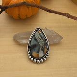 Huge Maligano Jasper Statement Ring or Pendant- Sterling Silver and Jasper- Finished to Size