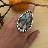 Huge Maligano Jasper Statement Ring or Pendant- Sterling Silver and Jasper- Finished to Size