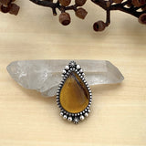 Amber Celestial Ring- Sterling Silver and Mayan Amber - Finished to Size