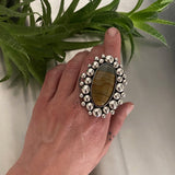 Terra Ring- Huge Sterling Silver and Owyhee Jasper Super Bubble Ring or Pendant- Finished to Size