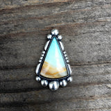 Blue Opal Petrified Wood Ring or Pendant- Sterling Silver and Indonesian Opalized Petrified Wood- Finished to Size