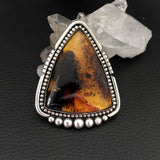 Huge Triangle Amber Ring- Sterling Silver and Mayan Amber - Finished to Size