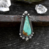 Celestial Ring or Pendant- Royston Turquoise and Sterling Silver Statement Ring- Finished to Size