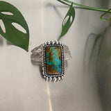Large Turquoise Statement Ring or Pendant- Sterling Silver and Tyrone Turquoise- Finished to Size