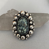 Large Variscite Super Bubble Ring or Pendant- Sterling Silver and Posiedon Variscite- Finished to Size