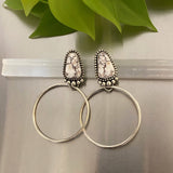 Wild Horse and Sterling Silver Hoop Earrings- Post Earrings for Pierced Ears